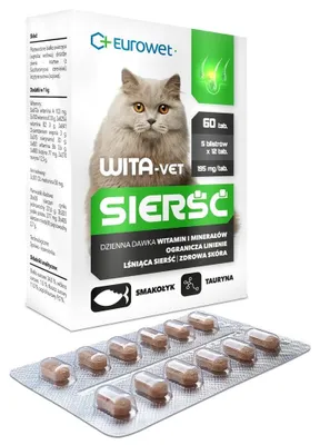 Produktbild von EUROWET Wita-Vet Coat - nahrungsergänzungsmittel für katzen - 60 tabletten