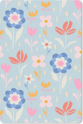 Produktbild von MuchoWow® Mauspad Mousepad Blumen - Pflanzen - Muster 18x27 cm - Mousepads - Maus Mat - Pad - Mausunterlage