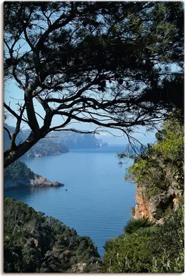 Produktbild von ARTland Leinwandbild Typische Cala auf Mallorca - Spanien Größe: 60x90 cm