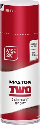 Produktbild von Maston 2K-Decklack – Rostschutz – Hochglanz – Feuerrot (RAL 3000) – Sprühlack – 400 ml