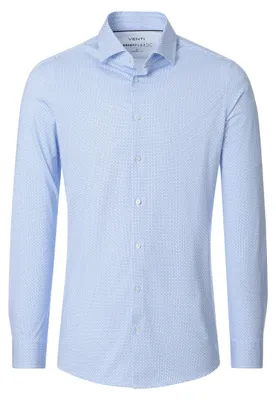 Produktbild von Venti - Modern Fit - Herren Langarm Hemd Jerseyflex (226110560), Größe:40, Farbe:Blau (100)