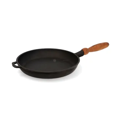 Produktbild von Maysternya | Gusseisenpfanne 24cm - Schwarz - Robuste Bratpfanne - Ideal für Fleisch und Eintöpfe