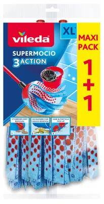 Zdjęcie produktu dla Wkłady do mopa Vileda SuperMocio 3 Action, 2 sztuki