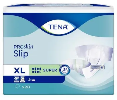 Immagine prodotto di 3x assorbente per incontinenza TENA Slip Super con fascia in vita taglia XL | confezione (28 pezzi)
