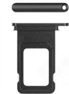 Produktbild von Ersatz SIM Tray Simkartenhalter für Apple iPhone 11 (A2221) schwarz