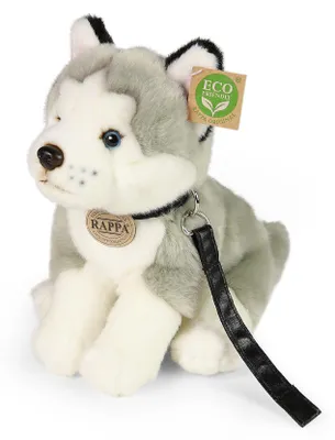 Immagine prodotto di Cagnolino di peluche husky con guinzaglio, 28 cm, ECO-FRIENDLY