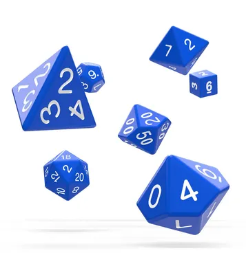 Obrázek produktu pro Sada kostek Oakie Doakie RPG Solid - modrá (7)