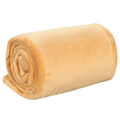 Zdjęcie produktu dla vidaXL Koc żółty 130x170 cm poliester