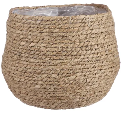 Obrázek produktu pro Mica Decorations Koš na rostliny Jorck - V24 x Ø26 cm - mořská tráva - světle hnědá