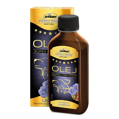 Immagine prodotto di VITAR Veterinae Olio di Semi di Lino 200 ml Omega 3 cani gatti