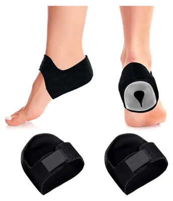 Produktbild von Fersenpolster für Fersensporn aus Gel und Silikon, rutschfest (Schwarz L)