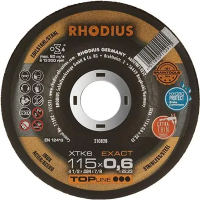 Immagine prodotto di Rhodius XTK6 EXACT 210828 Cutting disc (off-set) 115 mm 1 pc(s) Stainless steel, Steel
