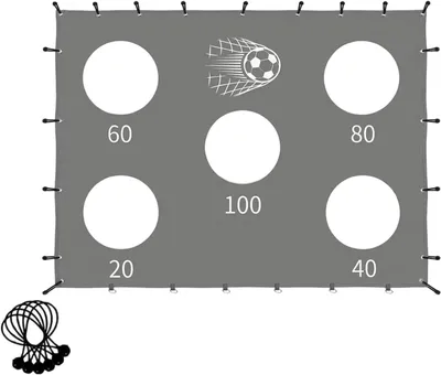 Imagen del producto de Red de entrenamiento de fútbol plegable, para ejercicios de precisión, de uso universal, ideal para jardín y escuela