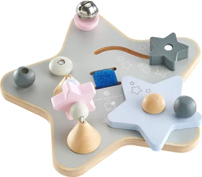 Productafbeelding van Sterrenspel, mobiel belevenisbord, motoriekspeelgoed van hout, 19 cm
