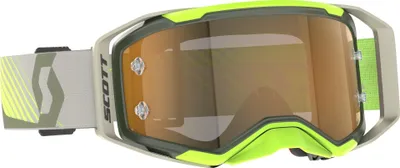Image de Scott Motocross Lunettes Prospect 2.0 AMP Chrome , Kaki Vert Jaune fluo - Or
