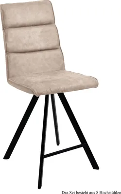 Produktbild von Thekenstuhl (8er-Set) Delfina 47x109x60 Schwarz/Natur