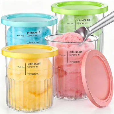 Productafbeelding van Omgoods - Set van 4 Vervangende Bekers voor IJsmaker