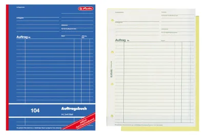 Immagine prodotto di Herlitz Auftragsbuch A4 104 2x40 Blatt sd.Mix