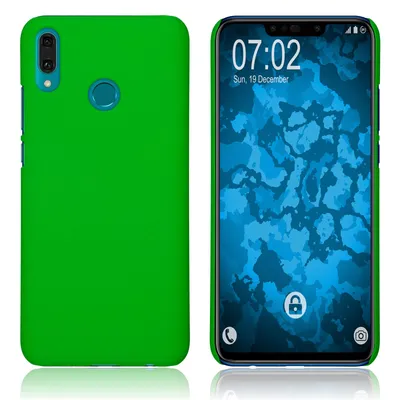 Produktbild von PhoneNatic Case kompatibel mit Huawei Y9 (2019) - Hülle grün gummiert Hard-case Cover