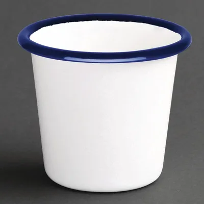 Immagine prodotto di Olympia DC383, tazza da salsa smaltata, bianco/blu