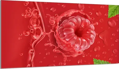 Image de Plaque de recouvrement pour cuisinière 90x52 Vitrocéramiquefeld Couverture anti-éclaboussures Plaque en verre Deko Planche à découper, framboise rouge