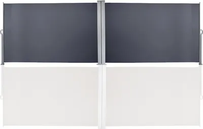 Obrázek produktu pro Jopassy Dvojitá boční markýza Markýzy Výsuvná boční markýza Kempinková markýza Ochrana proti slunci 180x600cm Šedá