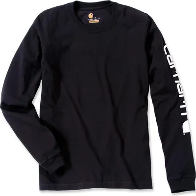 Obrázek produktu pro Košile Carhartt s dlouhým rukávem a logem (černá,L)