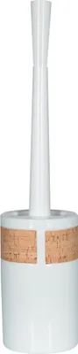 Produktbild von Spirella WC-Bürste Tube-Nature aus Porzellan/Kork, weiß, H 43cm, Ø 10cm