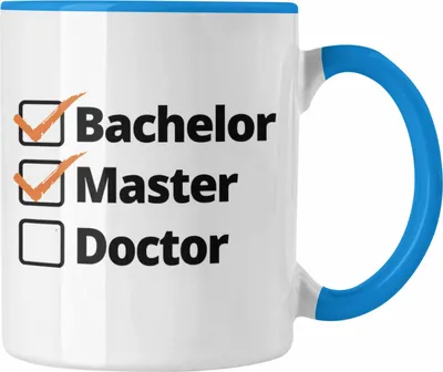 Produktbild von Trendation - Bachelor Geschenk Abschluss Tasse Spruch Master Graduation Bestanden Prüfung (Blau)