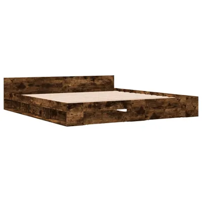 Produktbild von Bettgestell mit Schubladen Räuchereiche 180x200cm Holzwerkstoff