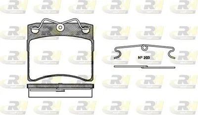 Produktbild von ROADHOUSE Bremsbeläge Satz Vorne Bremsklötze für VW Transporter V Bus (7HB, 7HJ, 7EB, 7EJ, 7EF, 7EG, 7HF, 7EC) 2385.00