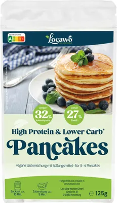 Produktbild von Locawo High Protein Low Carb Pancakes | Kaiserschmarrn | Backmischung 125g