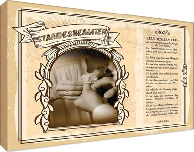 Produktbild von vianmo Holzschild 12x18 cm Standesbeamter Beruf Arbeit