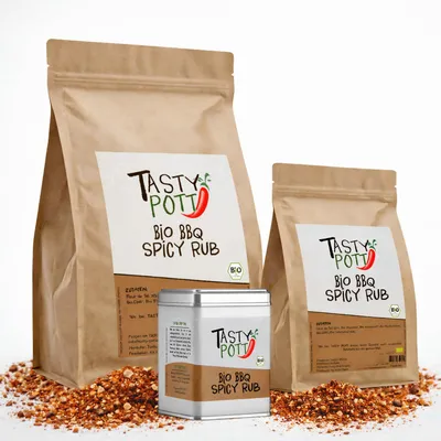 Produktbild von Tasty Pott Spicy BBQ Rub Grillgewürz - im Beutel - 250g