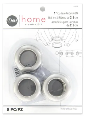 Immagine prodotto di Anelli per tende Dritz, diametro interno di 1 pollice (2,5 cm), realizzati in plastica resistente, con sistema di fissaggio a scatto