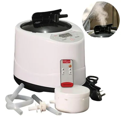 Produktbild von Sauna Dampfgenerator 1000W 3L Tank – 9 Temperaturstufen Timer 5-95 Min | Fernbedienung für Entgiftung & Entspannung zu Hause
