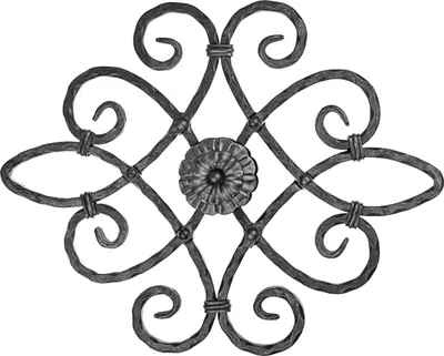 Produktbild von Schmiedeeisen Ornament 53X42Cm Gitter Für Tore Zäune Fenstergitter Stahl Geschmiedet
