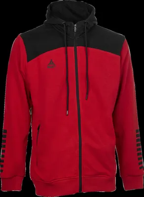Produktbild von SELECT Kapuzen-Sweatjacke Oxford v22, Gr.M, rot schwarz