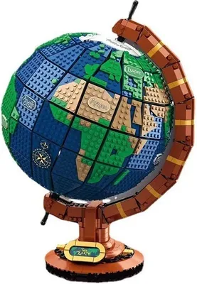 Produktbild von 2024 Expert Moc Bricks 2585PCS Earth Globe Modular Building Blocks Assembly Bricks Lernmodell für Kinder