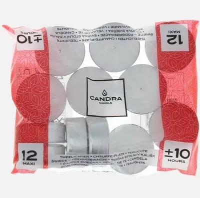 Produktbild von Candra Candle Teelichter XL 12 Stück