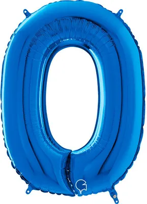 Immagine prodotto di Palloncino in foil numero 0 blu, 66 cm Grabo