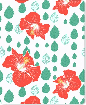 Produktbild von MuchoWow® Mauspad Mousepad Hibiskus - Muster - Hawaii - Blume 19x23 cm - Mousepads - Maus Mat - Pad - Mausunterlage - Mauspads - Spielen