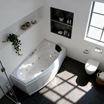 Produktbild von Caribia LUXUS Whirlpool Badewanne Mini Corner Premium / 160x90 Links - 17 Massagedüsen, Viega Trio Ab & Überlauf, 2x große LED, Bluetooth & Radio und Touchpanel