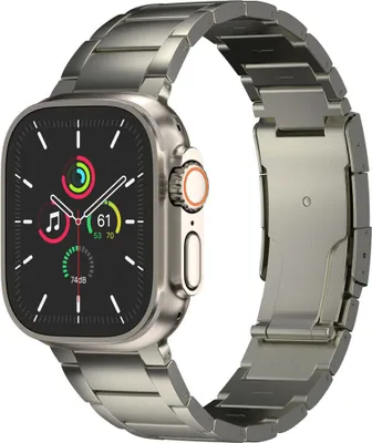 Produktbild von Accezz Mattes Titanstahlarmband für das Watch Series 1 t/m 11 / SE / Ultra (44/45/46/49 mm) - Titanium
