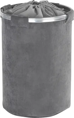 Produktbild von WENKO Wäsche Sammler CORDOBA Grau 68 L Korb Box Sack Aufbewahrung Sortierer Bad
