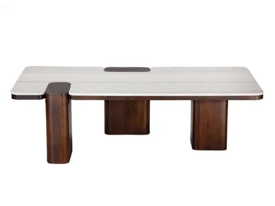 Produktbild von SIGNATURE - Couchtisch aus Mangoholz und Marmor - PUZZLE