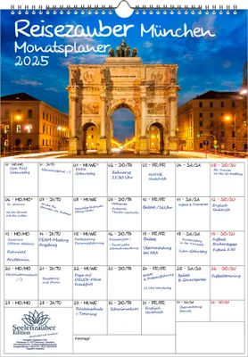 Produktbild von Reisezauber München Planer DIN A3 Kalender für 2025 Bayern Deutschland - Seelenzauber