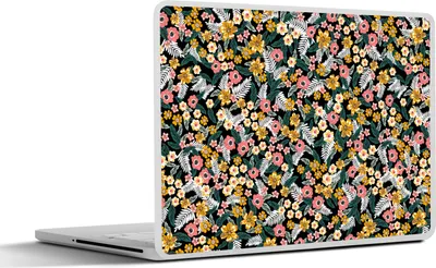 Produktbild von MuchoWow® Laptop Aufkleber Sticker Cover Blumen - Regenbogen - Muster 40x30 cm - Laptop Dekoration - Selbstklebend
