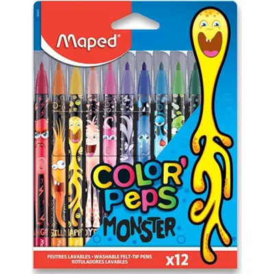 Image de Maped 845400 Maped feutre de coloriage COLOR'PEPS MONSTER, étui carton de 12 pièces