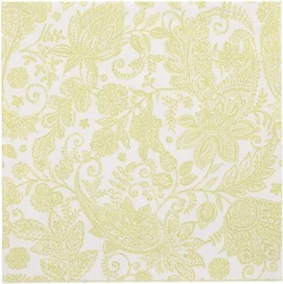 Produktbild von Servietten "ROYAL Collection" 1/4-Falz 40 cm x 40 cm limonengrün "Paisley"
